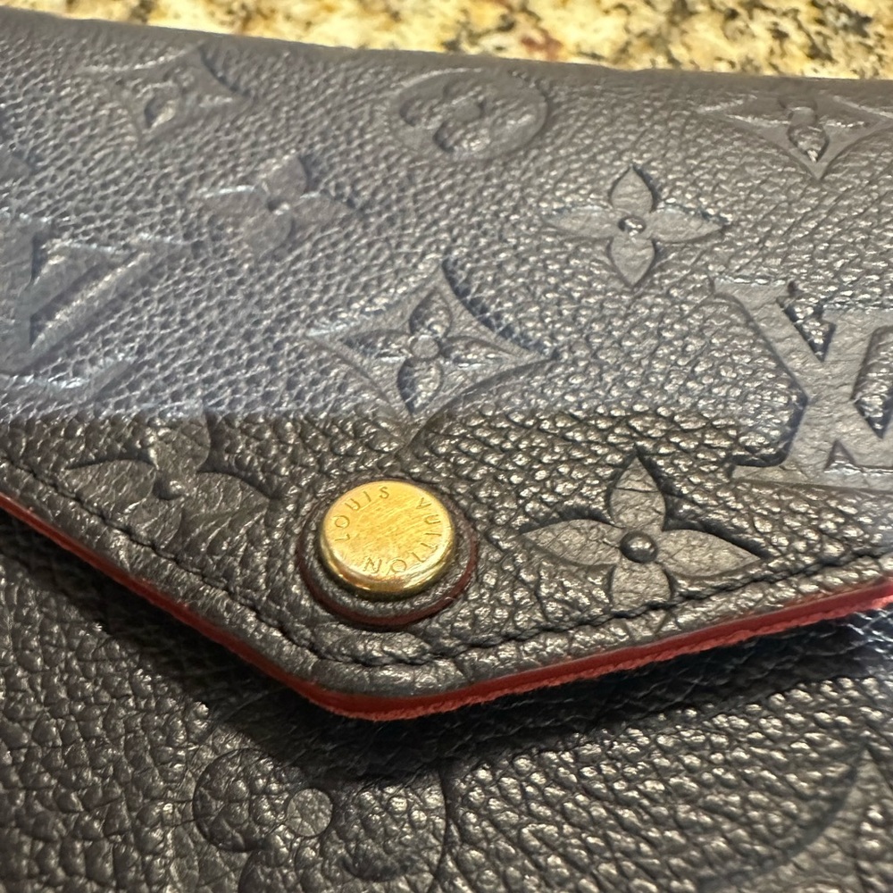 Louis Vuitton Felicie Pochette Navy Blue/Red - Picture 4 of 6